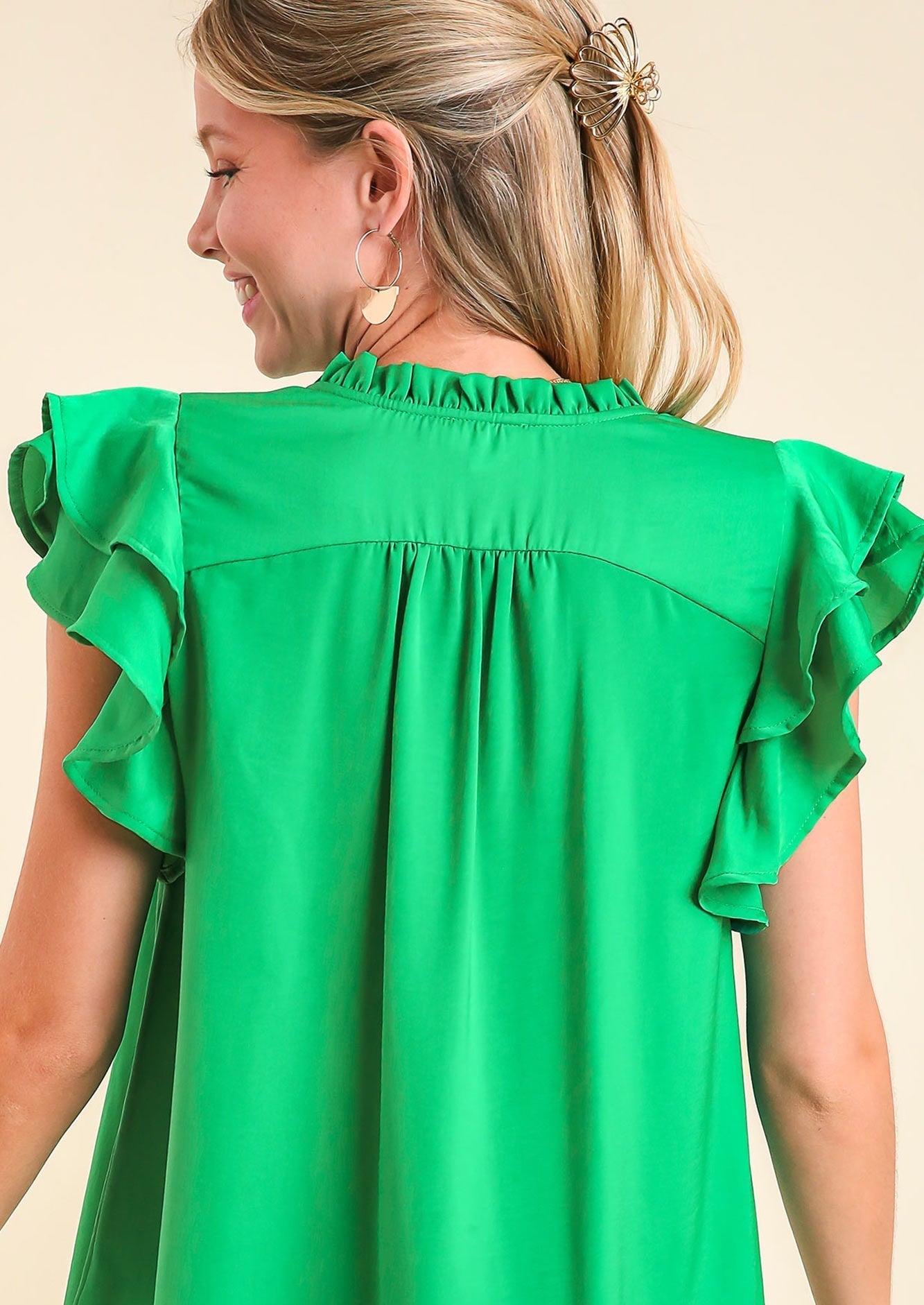 40% Off - The Best Is Yet To Come Green Satin Blouse