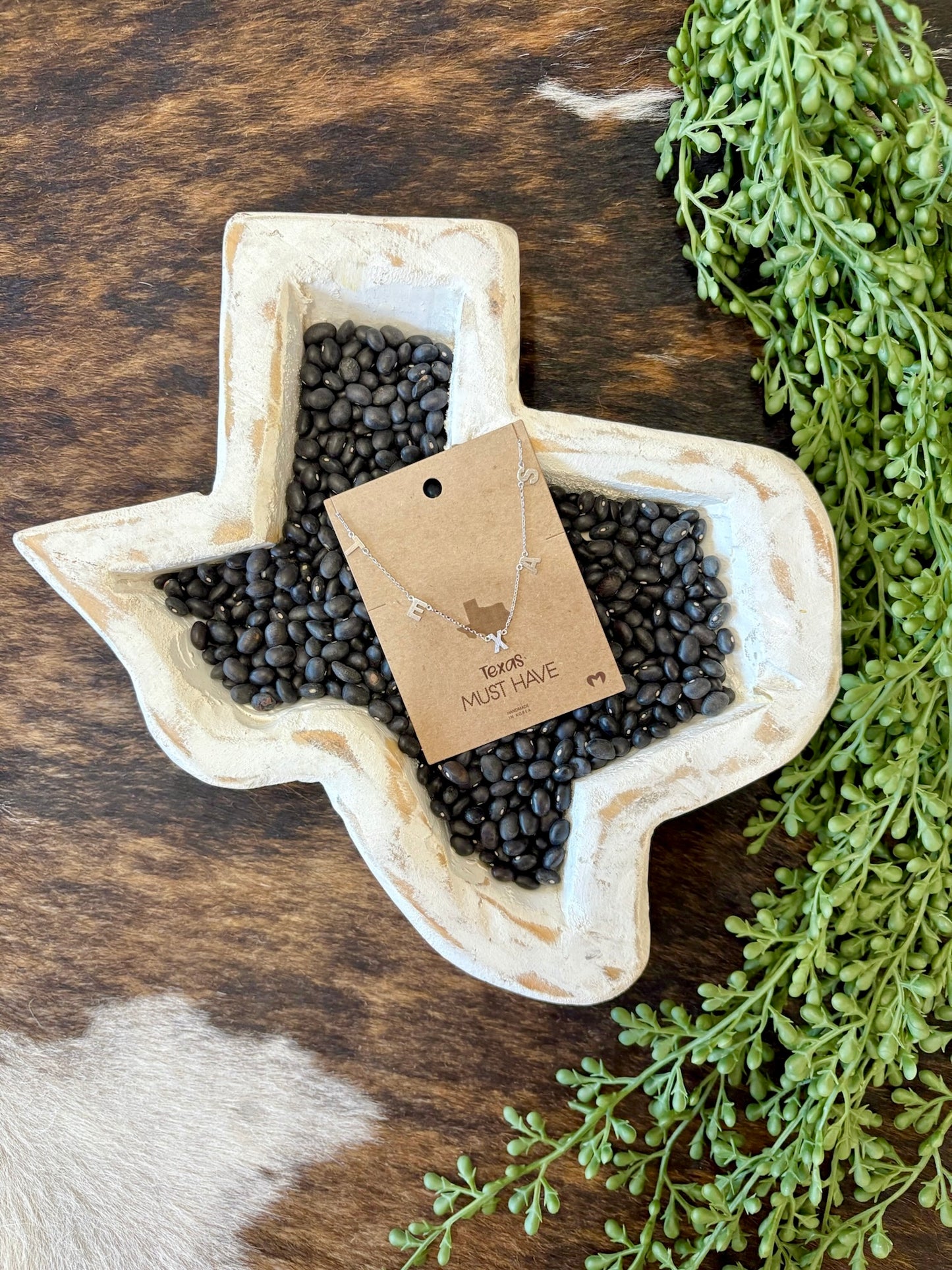 Silver Texas Charm Necklace