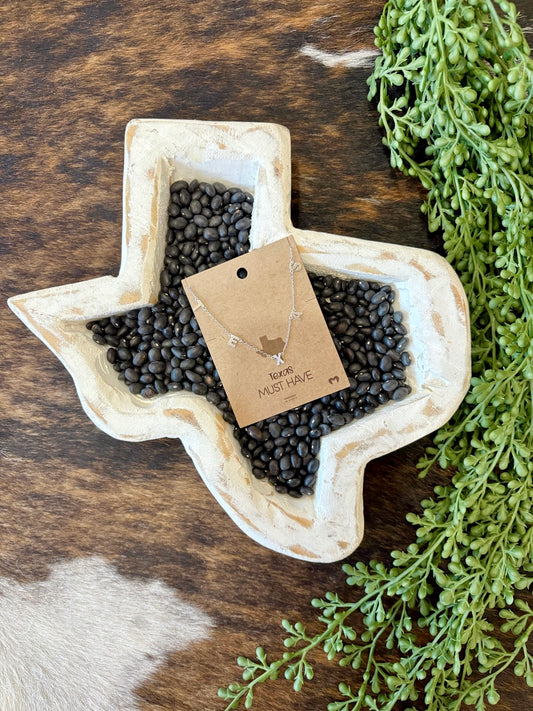 Silver Texas Charm Necklace