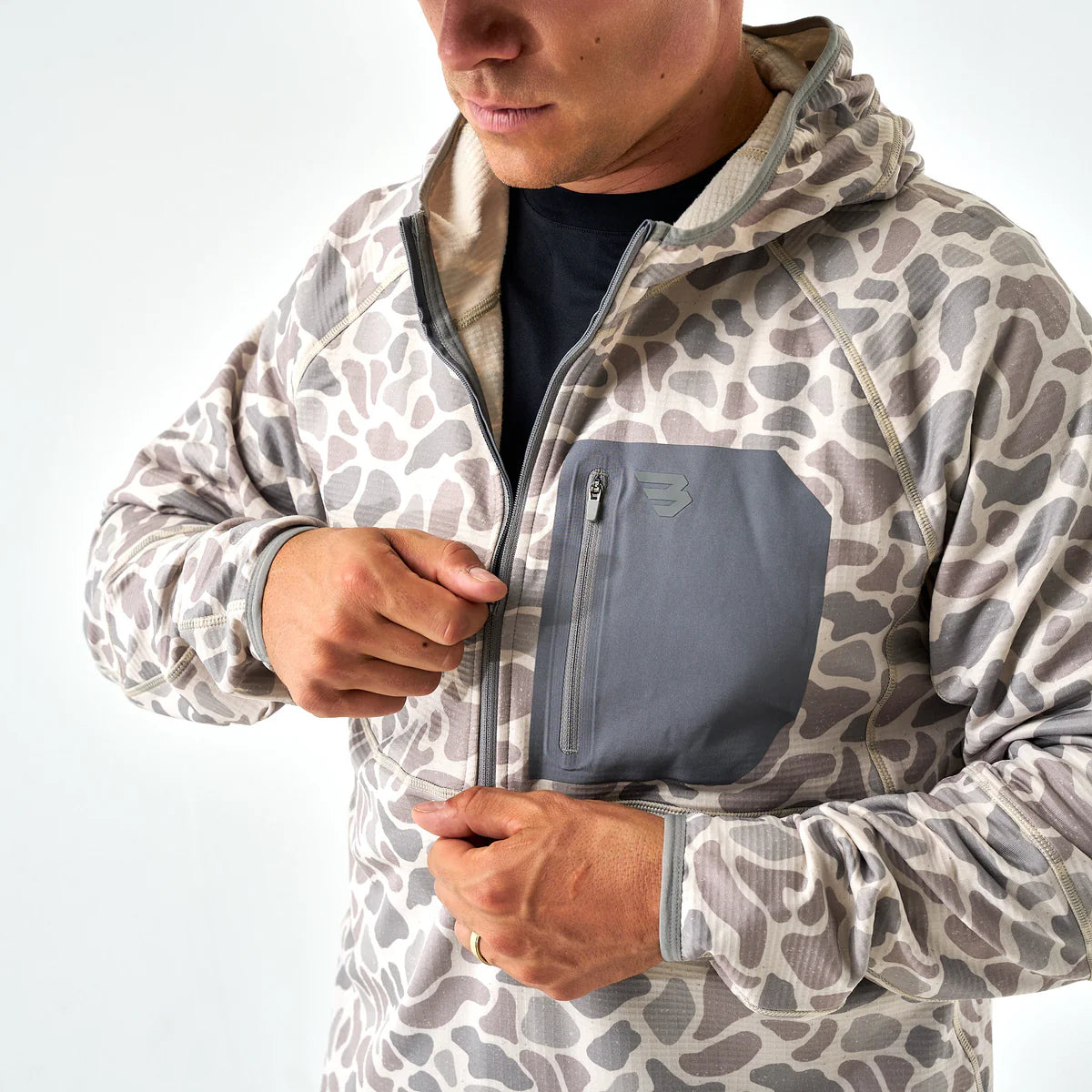 Burlebo Camo Quarter Zip Up
