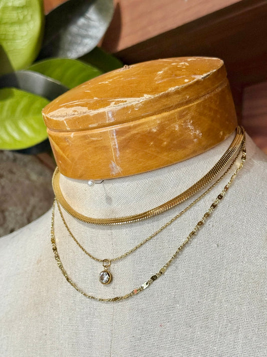 18K Stainless Steel Gold Layered Necklace 