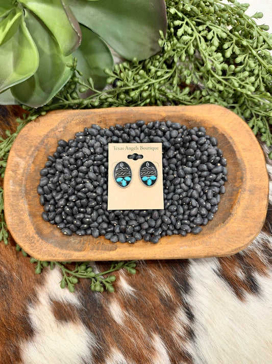 Boot Stitch Post Earrings