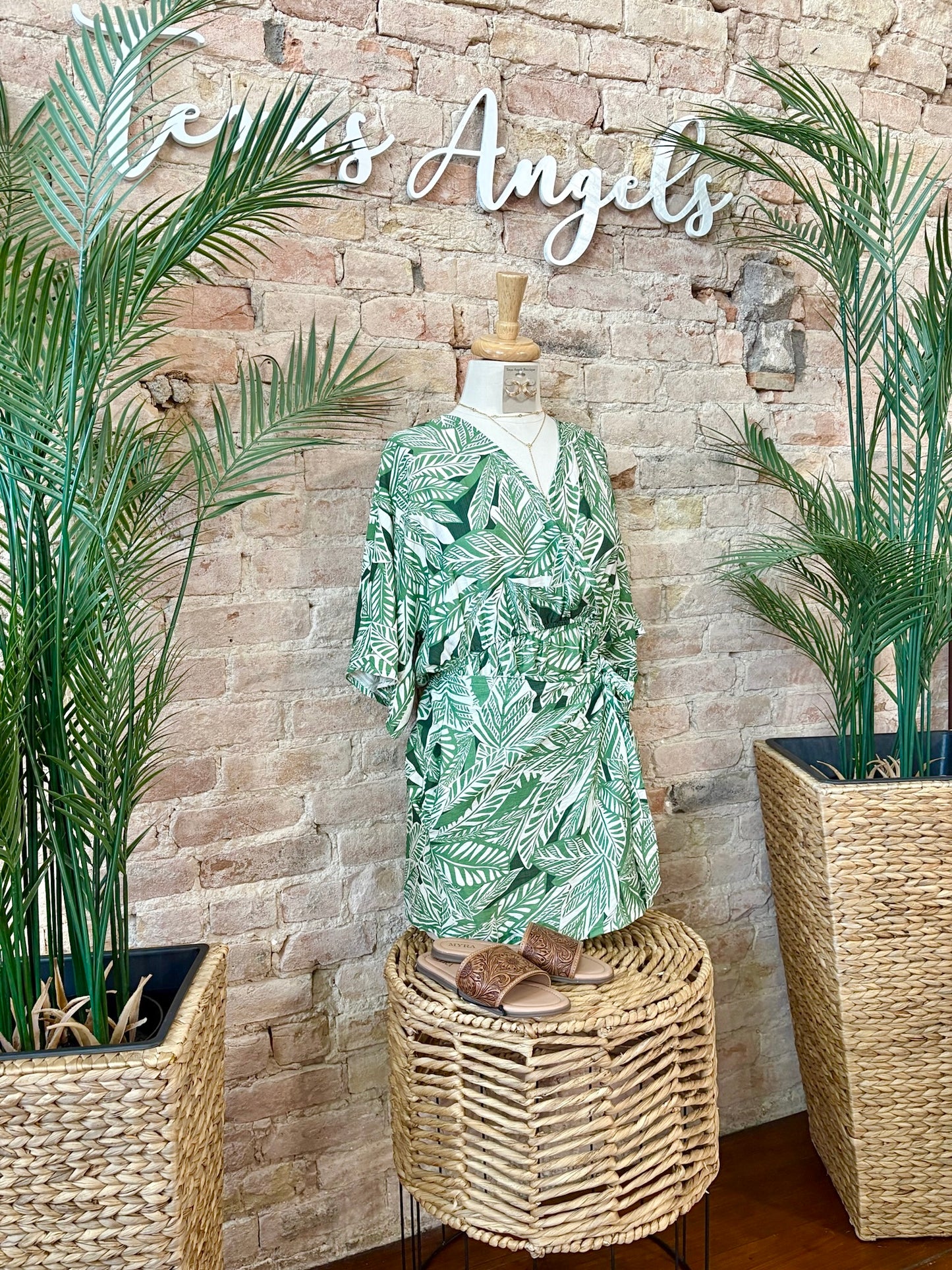 Find Me In Paradise Palm Tree Printed Romper