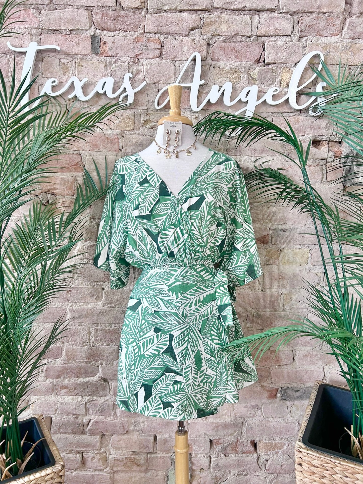 Find Me In Paradise Palm Tree Printed Romper
