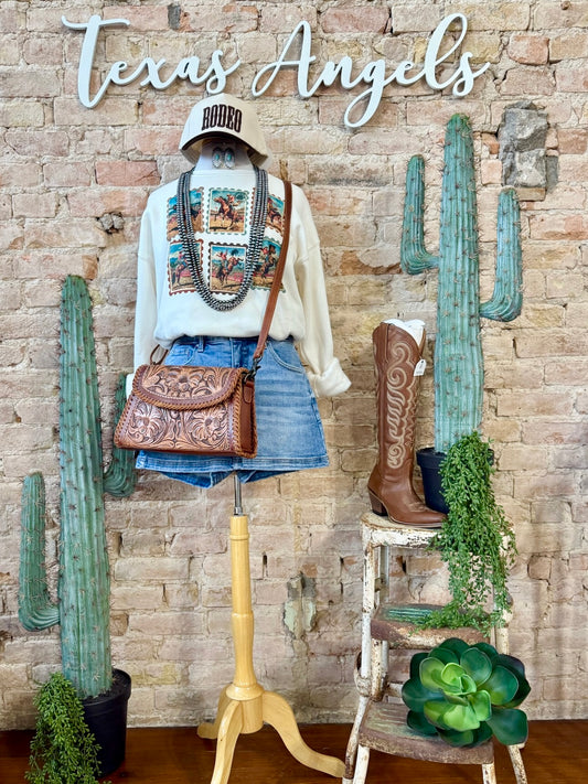 If I Could Travel Back In Time Vintage Stamp Graphic Sweatshirt