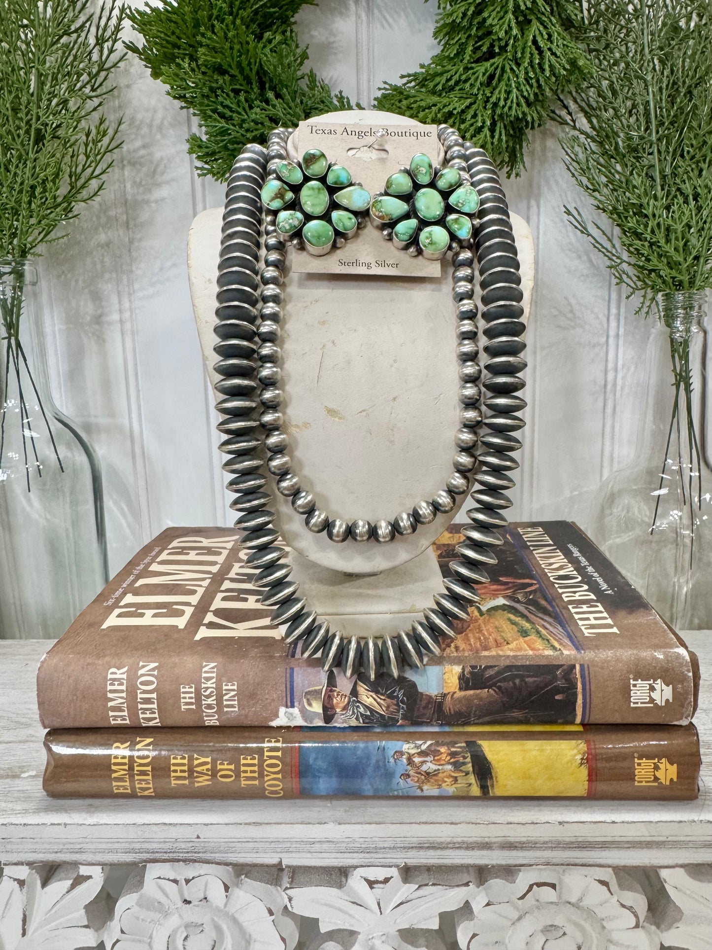 8MM Sterling Silver Navajo Pearl Necklace