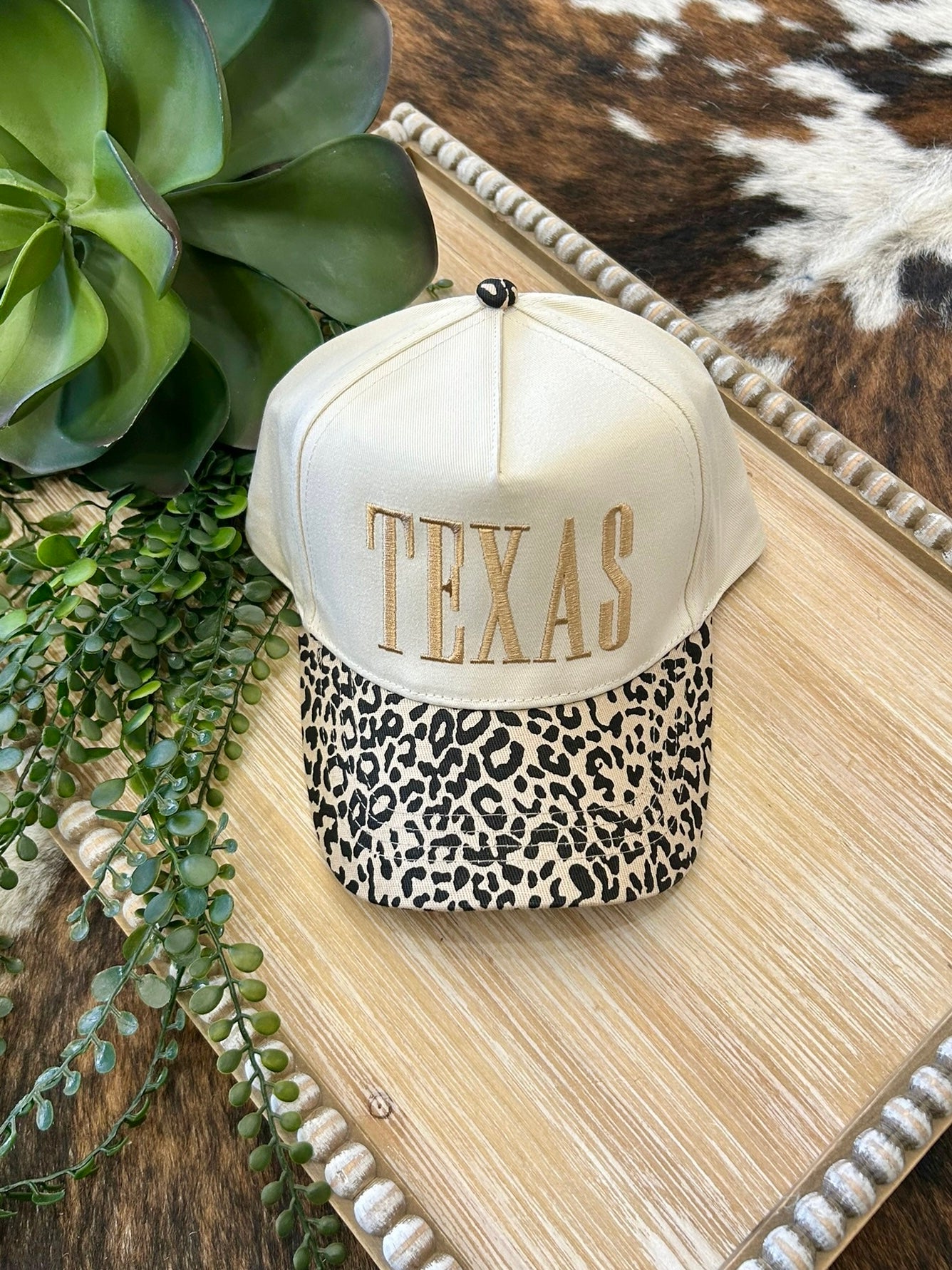 RESTOCK Texas Beige Embroidered Trucker Hat