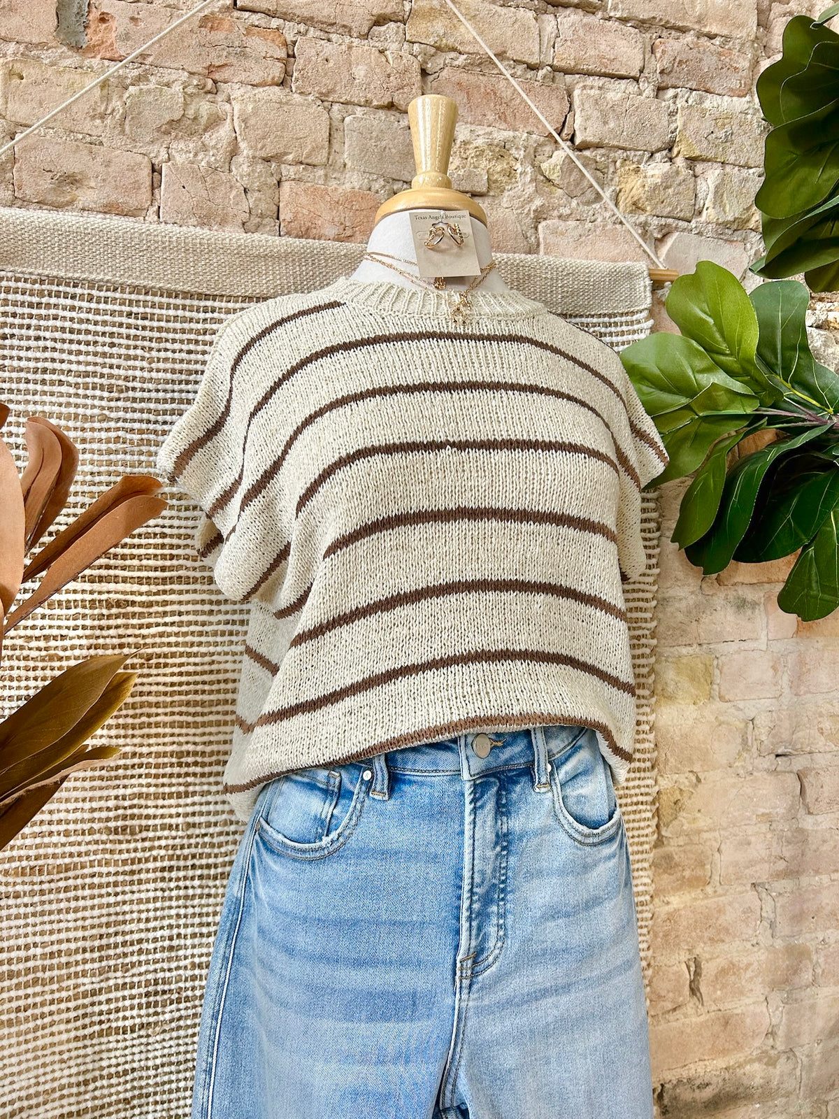 It’ll Always Be You Ivory Striped Sweater Top