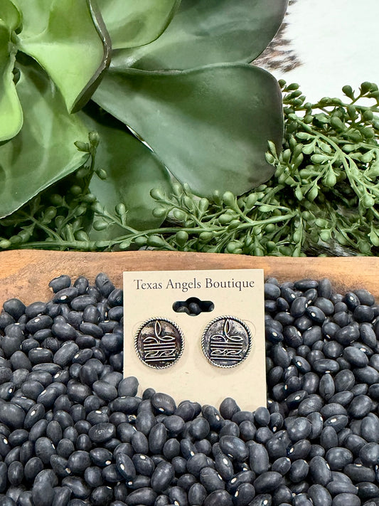 Silver Circle Boot Stitch Studs