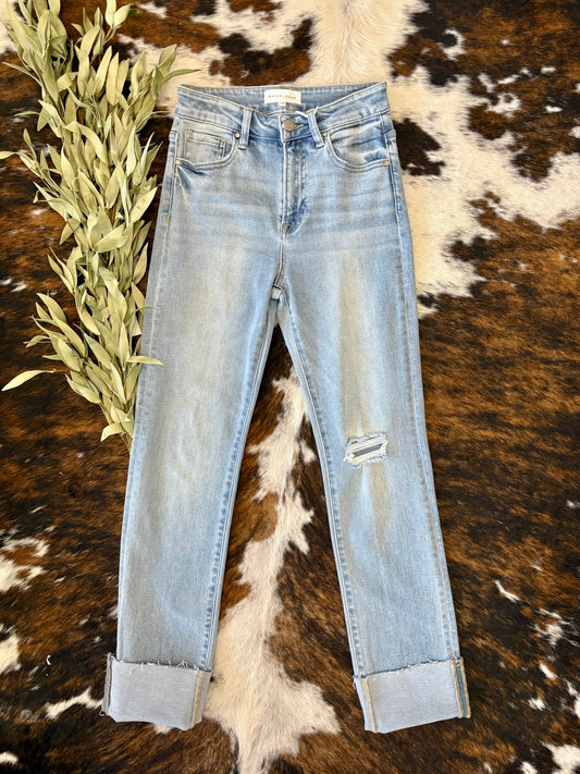 Can You Keep A Secret Straight Leg Risen Jeans