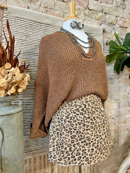 Will Love You Till The End Of Time Leopard Print Skort