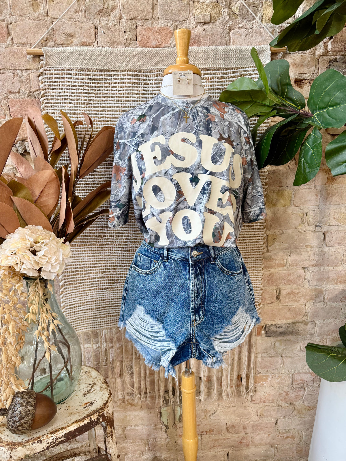 Jesus Loves You Camo Graphic Tee