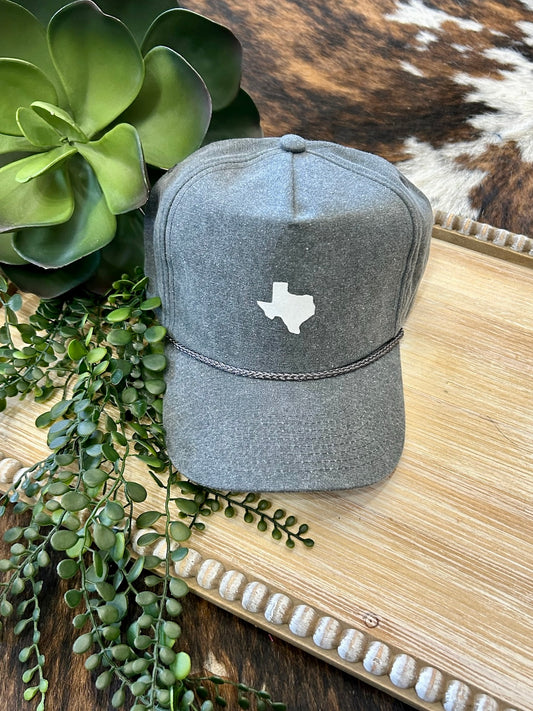 Grey Texas State Trucker Cap