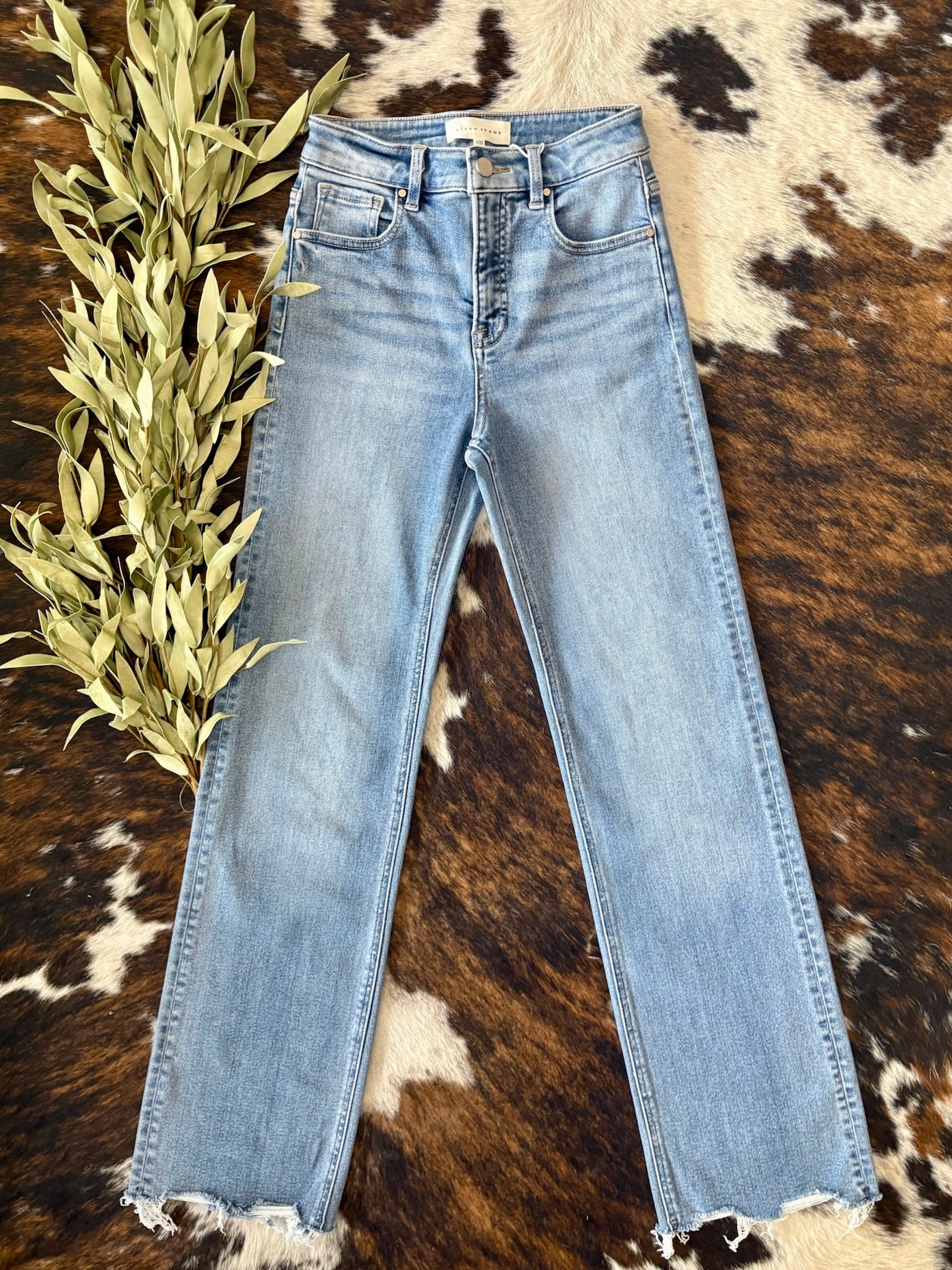 Words Of Wisdom Wide Leg Risen Jeans