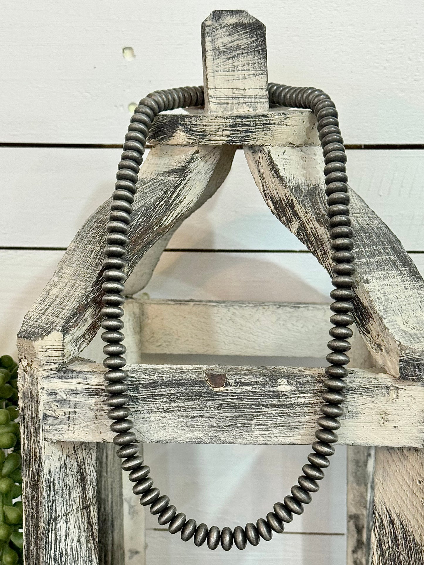 Silver Saucer Pearl Necklace