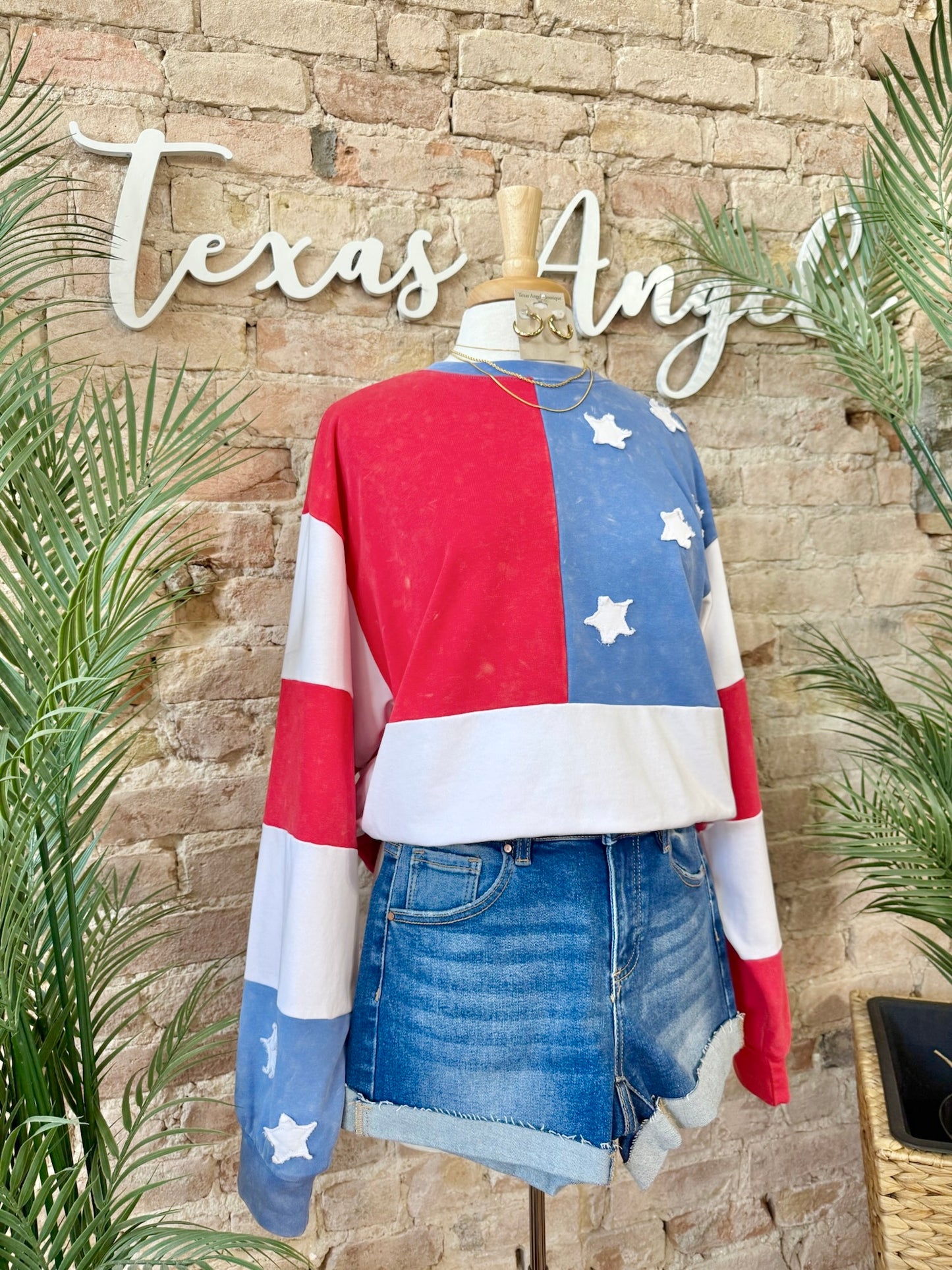 Proud American Girlie Flag Top