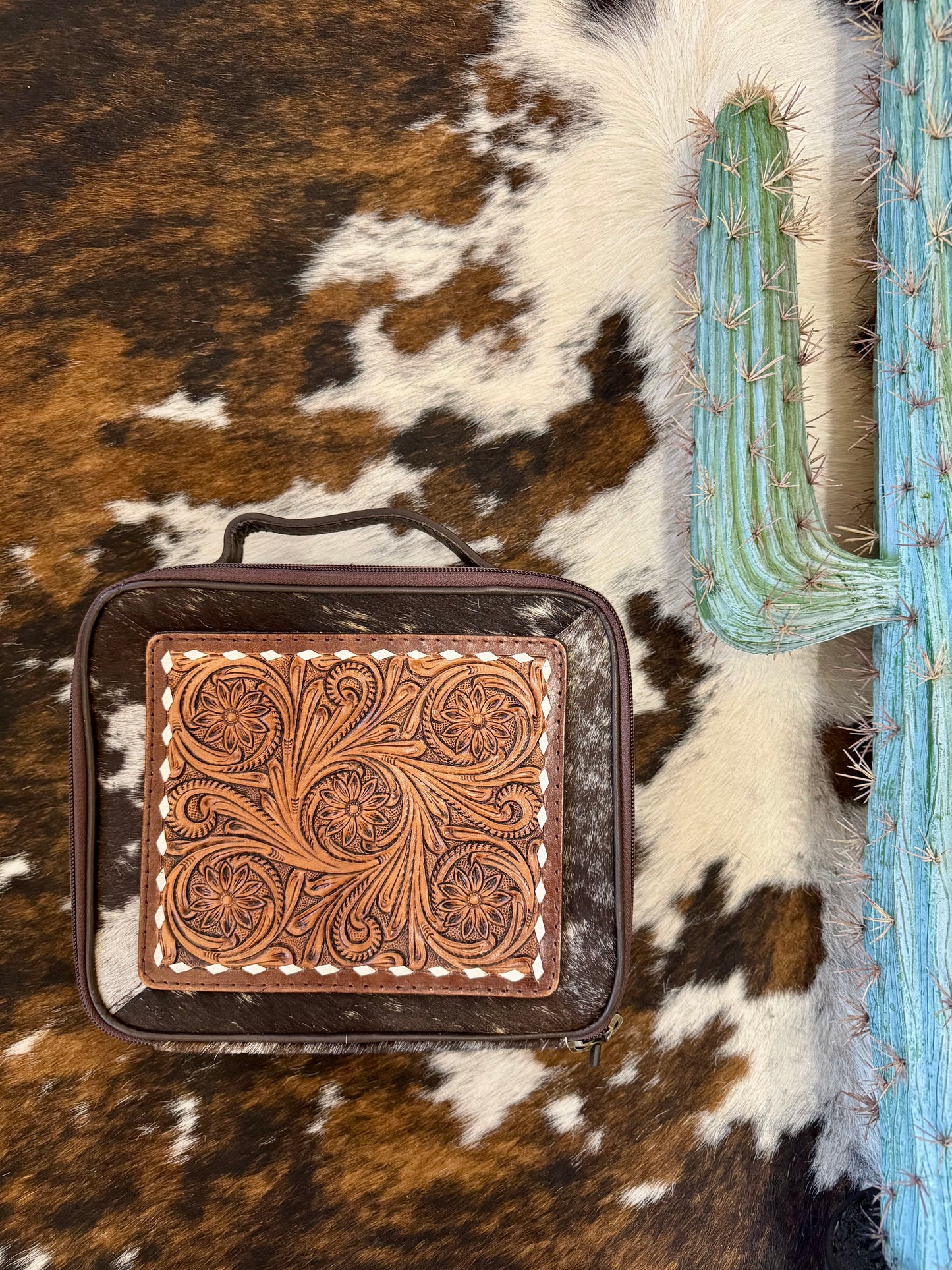 American Darling Tooled Leather Jewelry Box