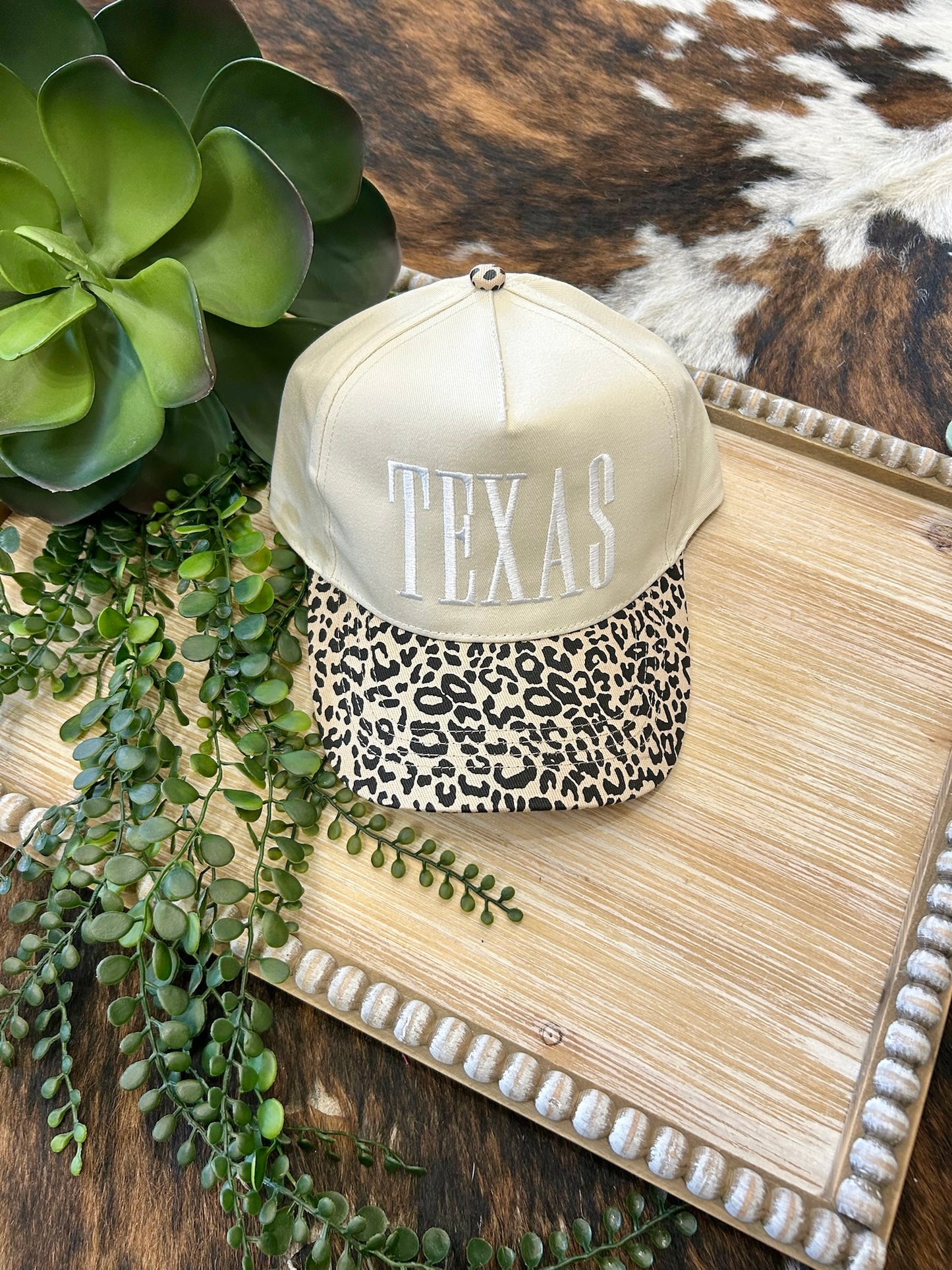 White Texas Embroidered Trucker Hat