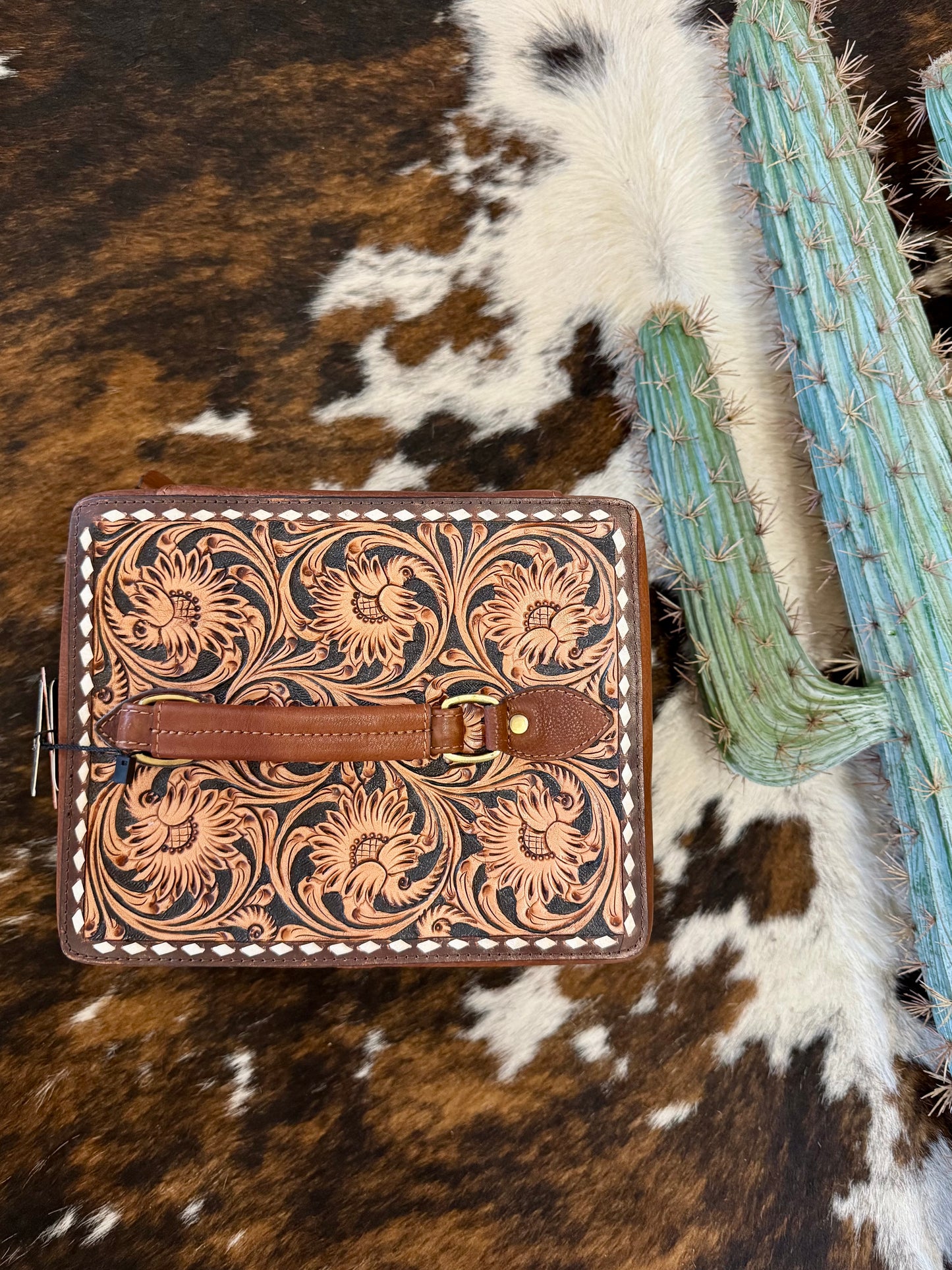 American Darling Tooled Leather Jewelry Box