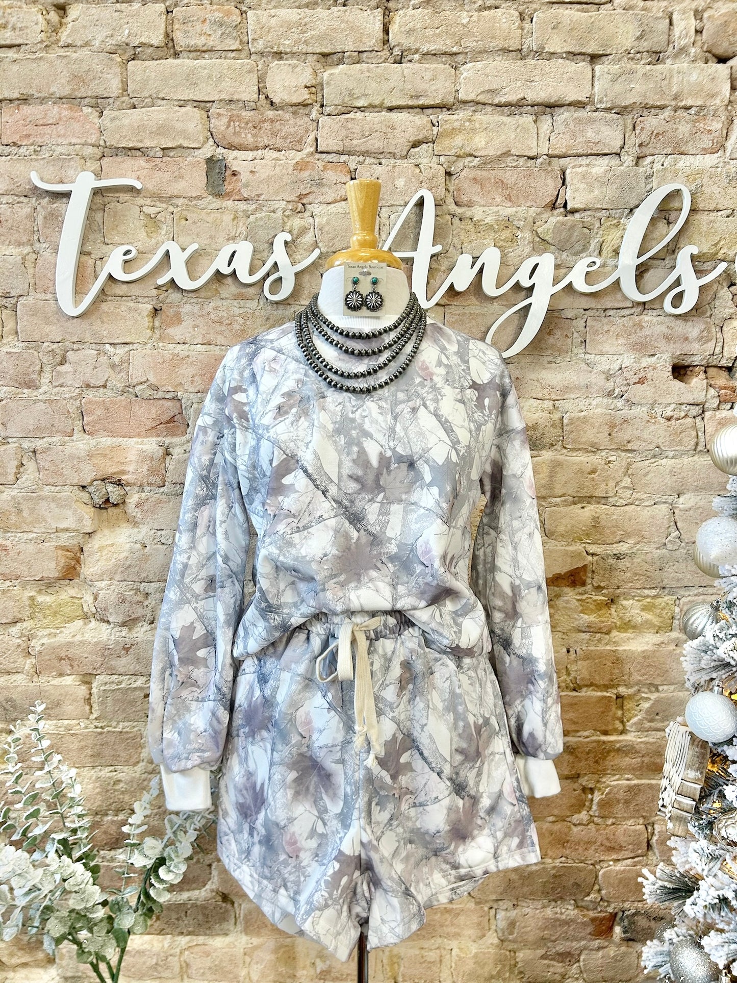 Can’t Stop Me Now Light Grey Camo Lounge Set