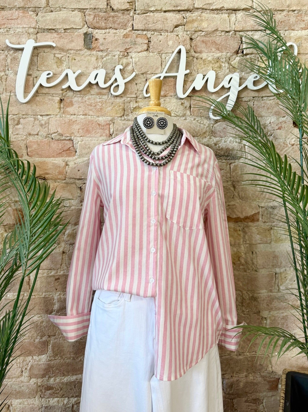 Soft Spoken Pink Striped Shirt