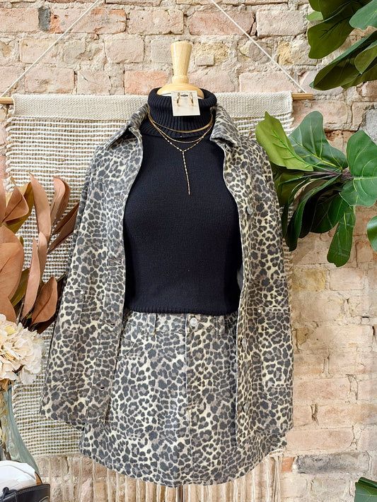 Enjoy Each Season Leopard Print Skirt