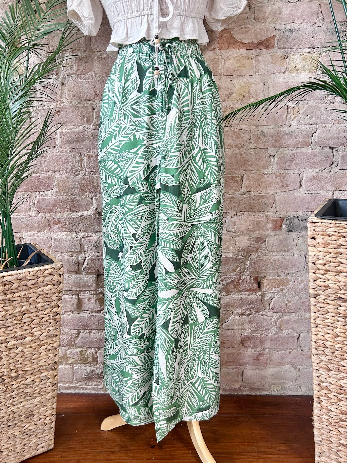Paradise State Of Mind Palm Tree Printed Pants