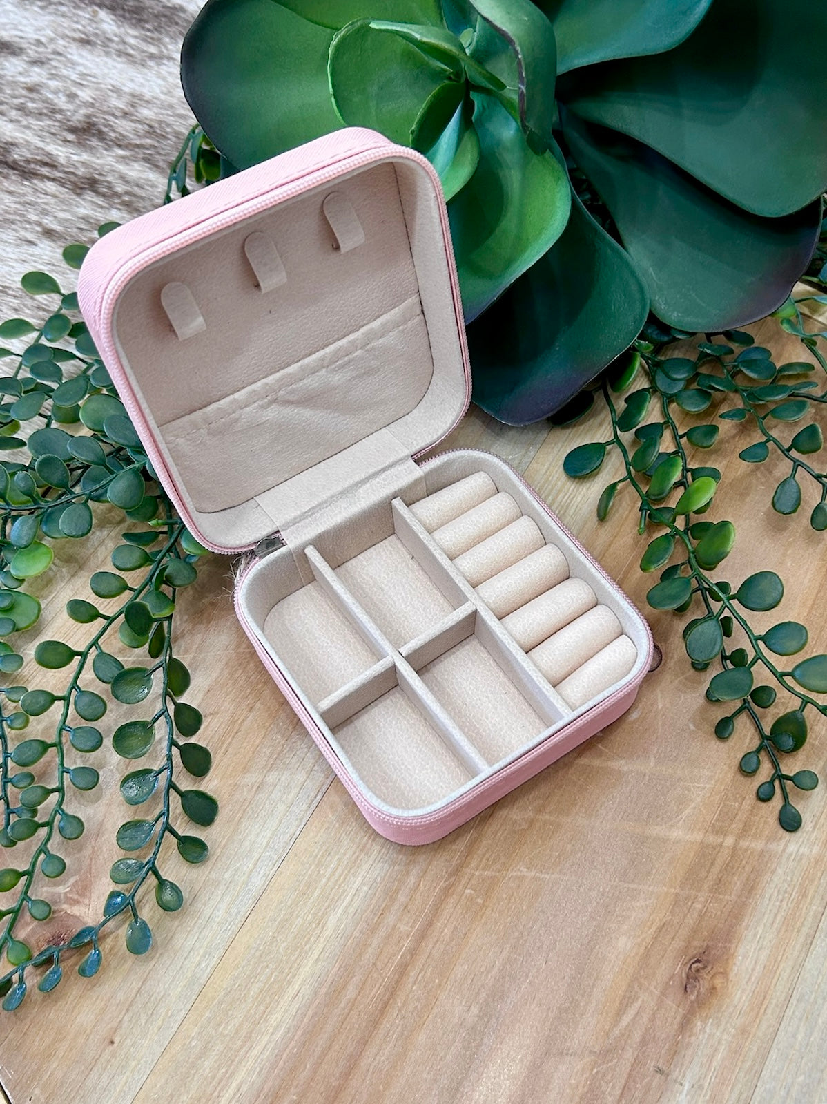 Pink Striped Jewelry Box