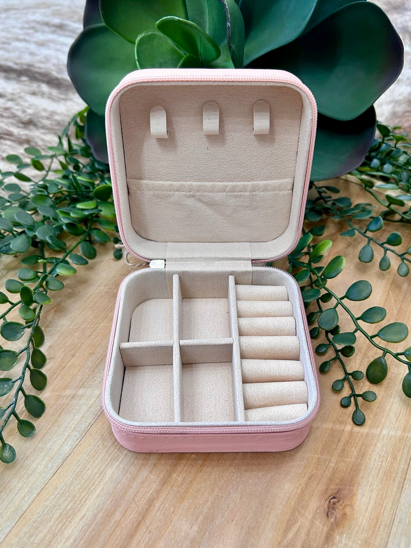 Pink Striped Jewelry Box