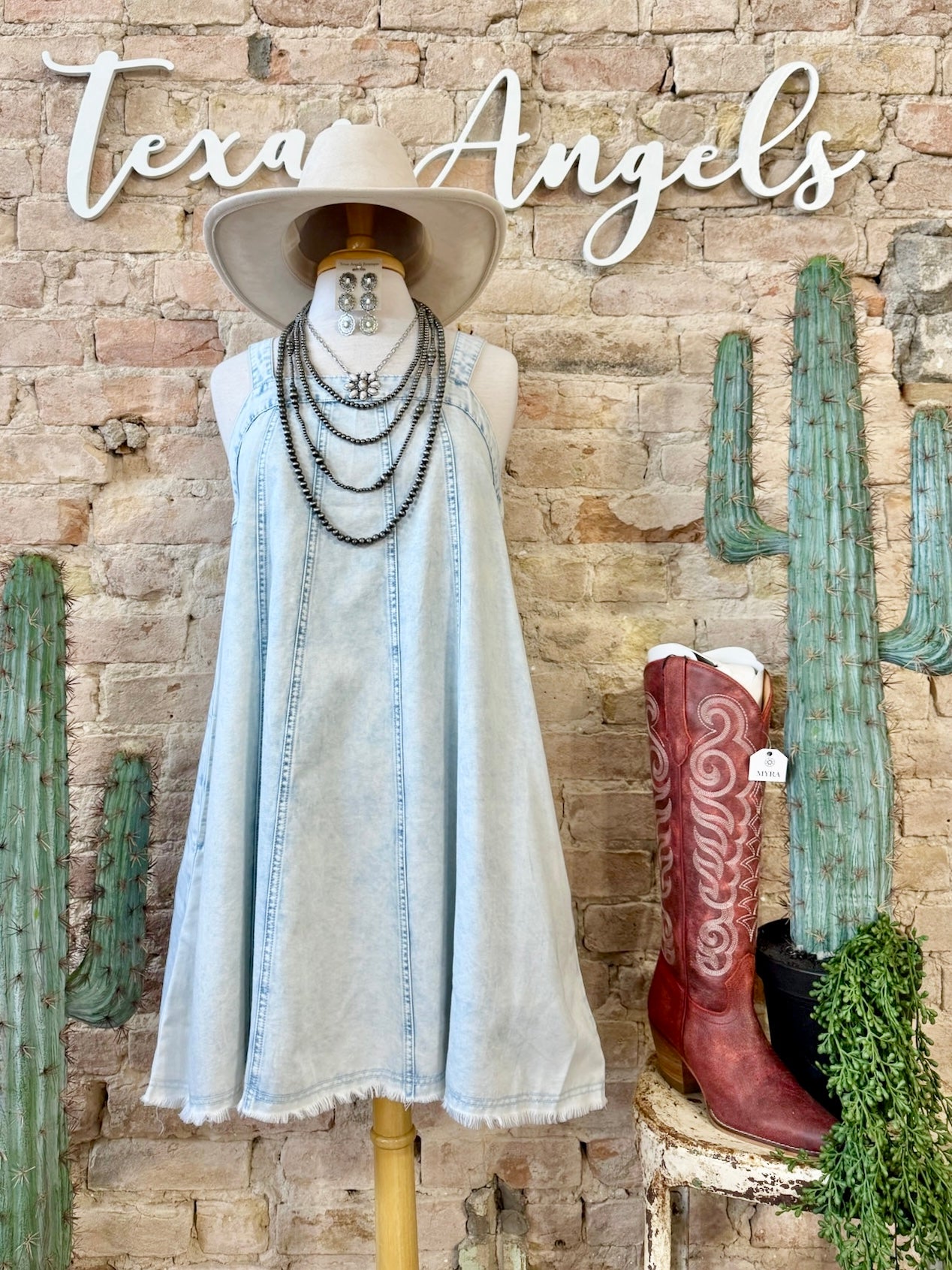 Small Town Dreamer Denim Dress