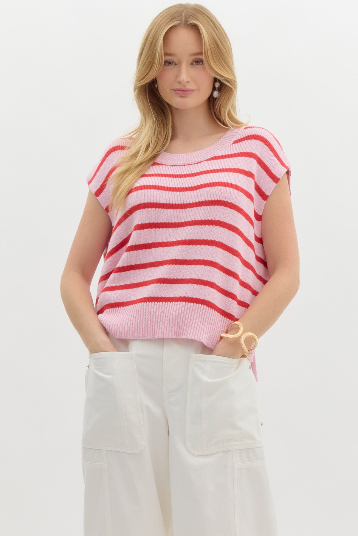 Someone Special Pink Striped Top