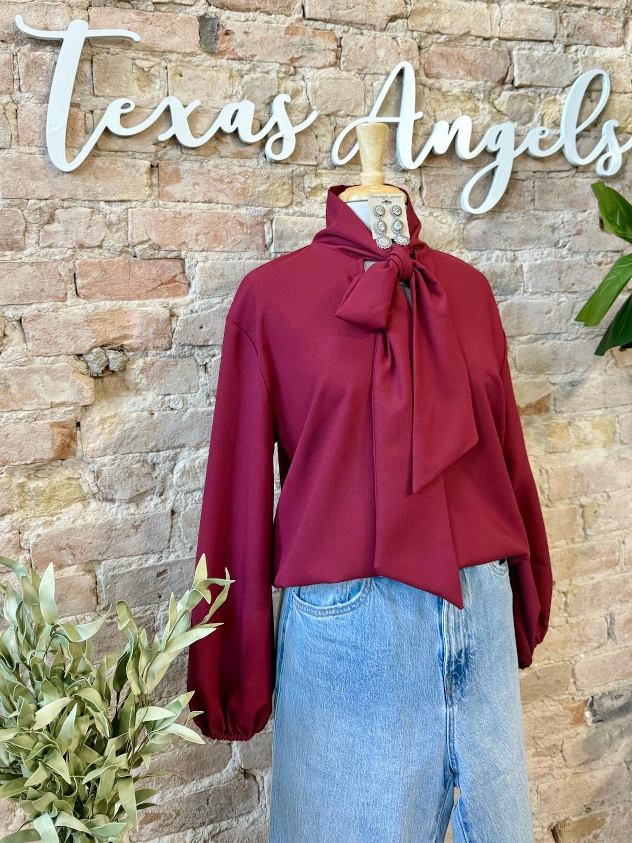 50% Off - Come On Baby Burgundy Blouse