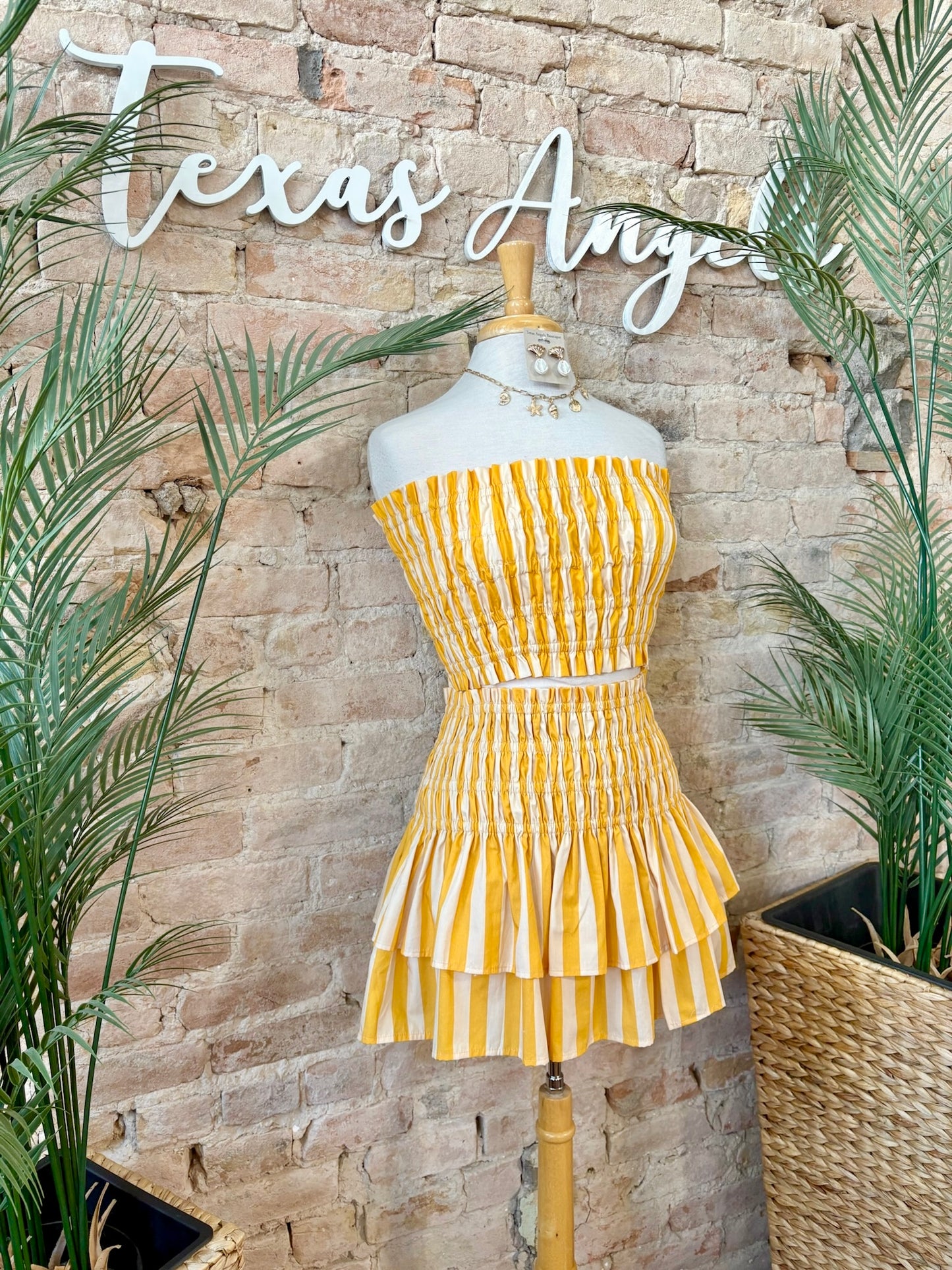 When Life Gives You Lemons Yellow Striped Tube Top