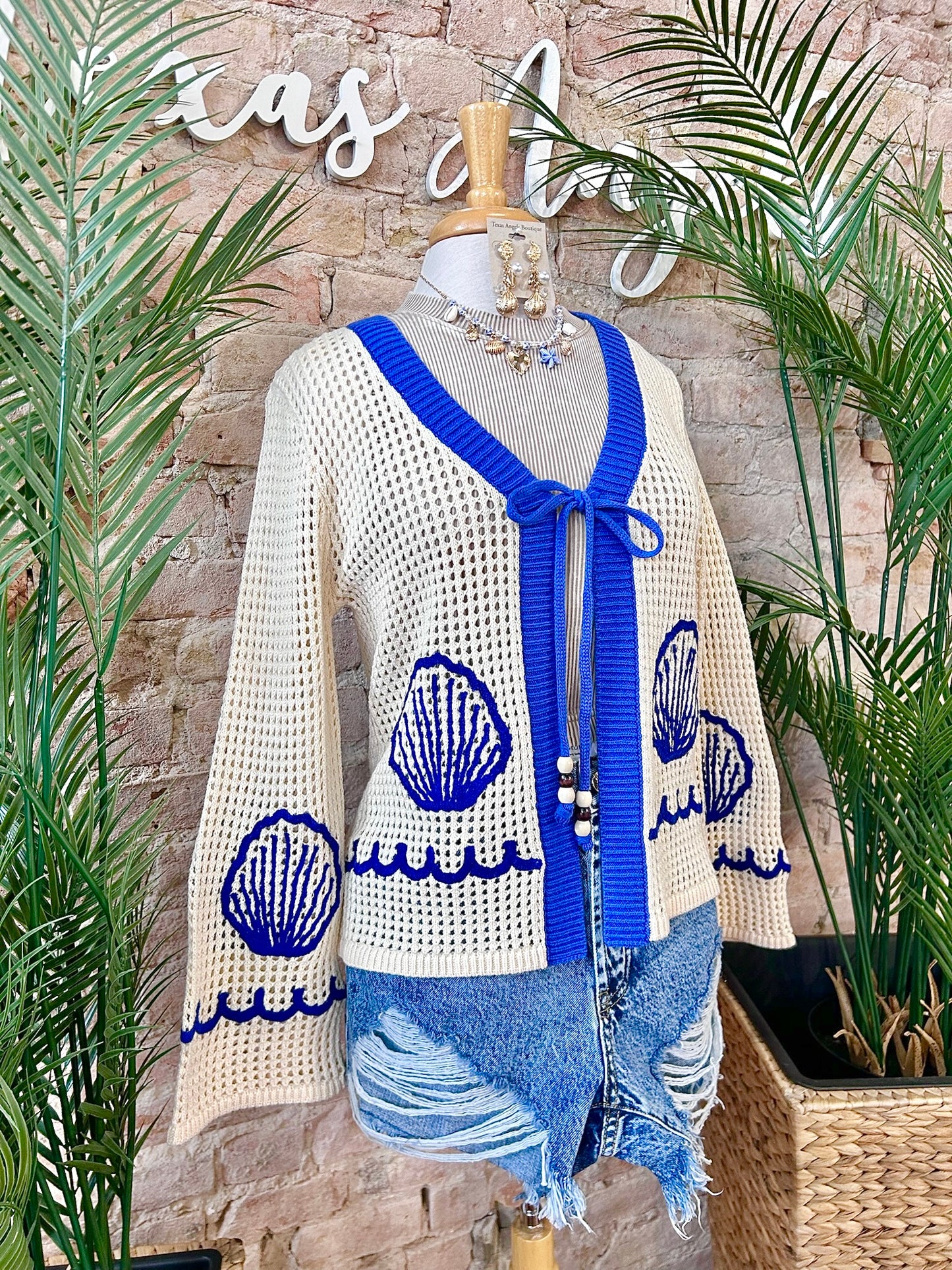 Sea Ya Later Shell Knit Cardigan