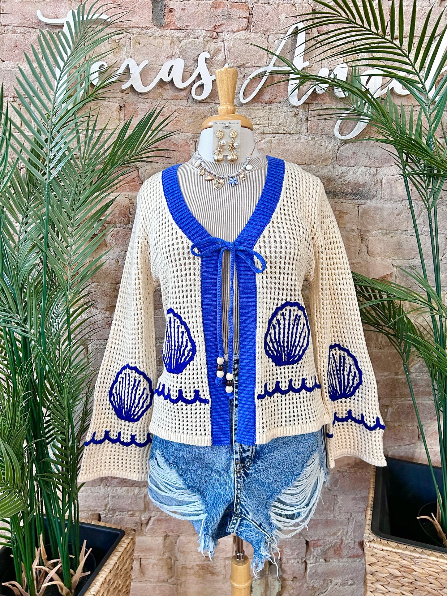 Sea Ya Later Shell Knit Cardigan