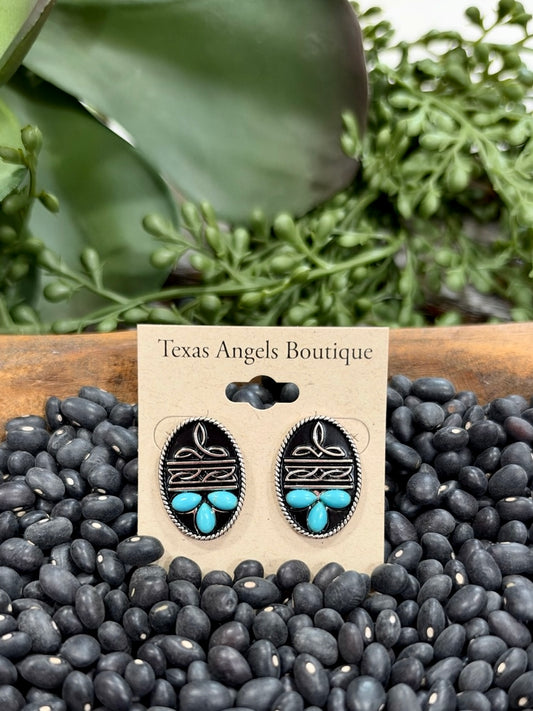 Boot Stitch Post Earrings