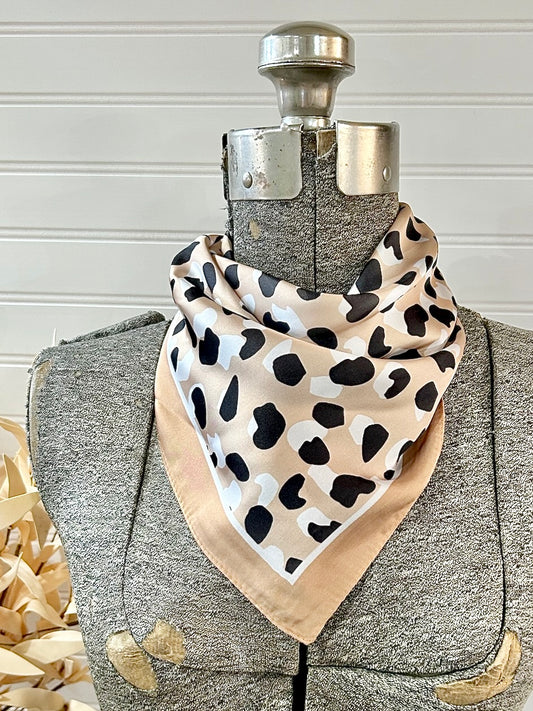 Leopard Print Satin Wild Rag