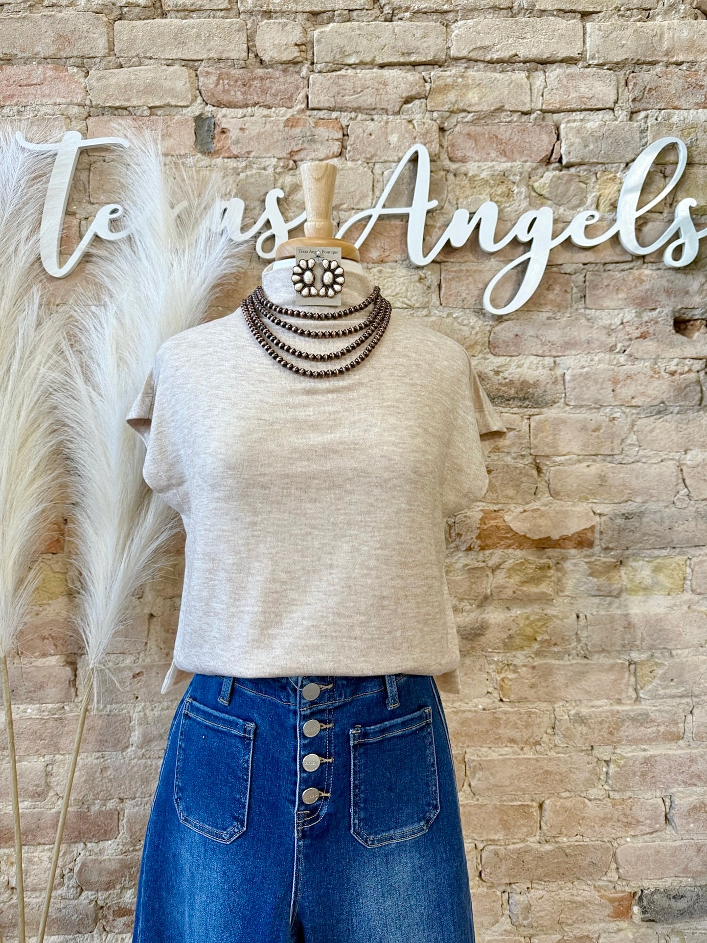 Teach Me Your Ways Taupe Knit Top