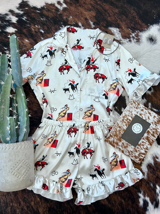 RESTOCK Cowboy Take Me Away PJ Set