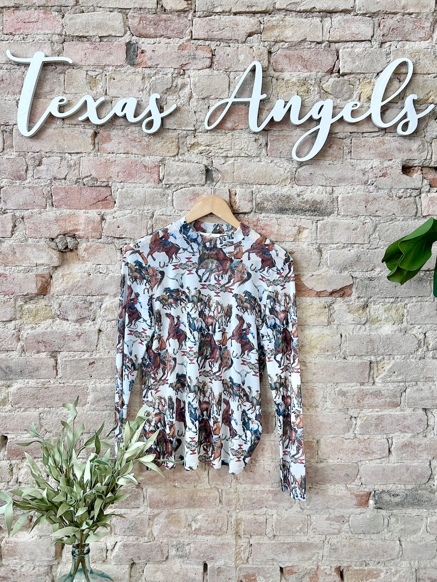 Hold Your Horses Mesh Western Top