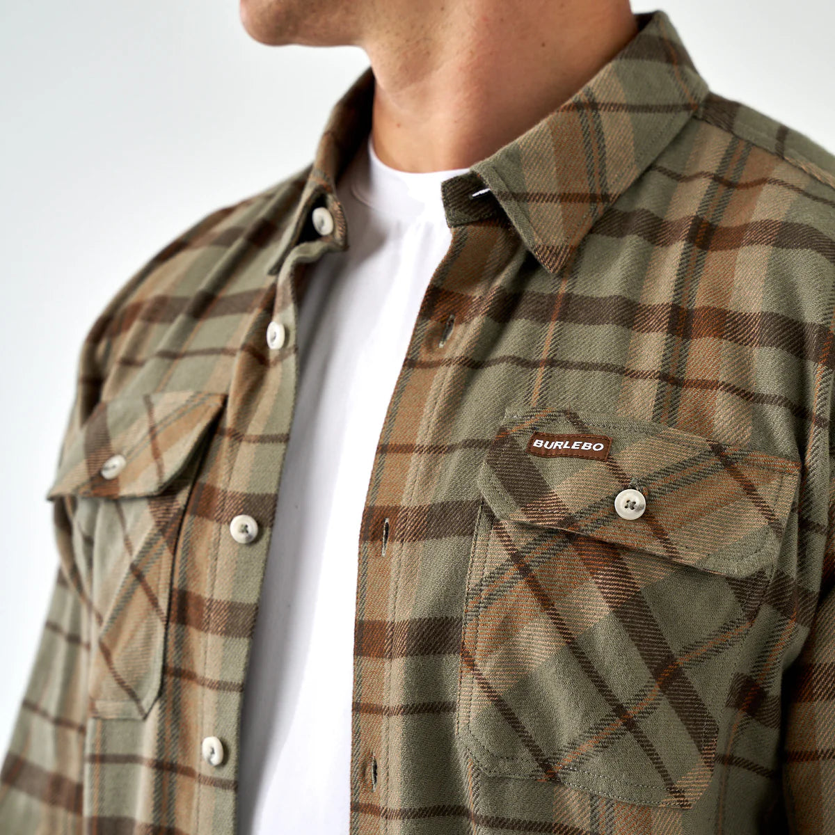Burlebo Olive Flannel Shirt