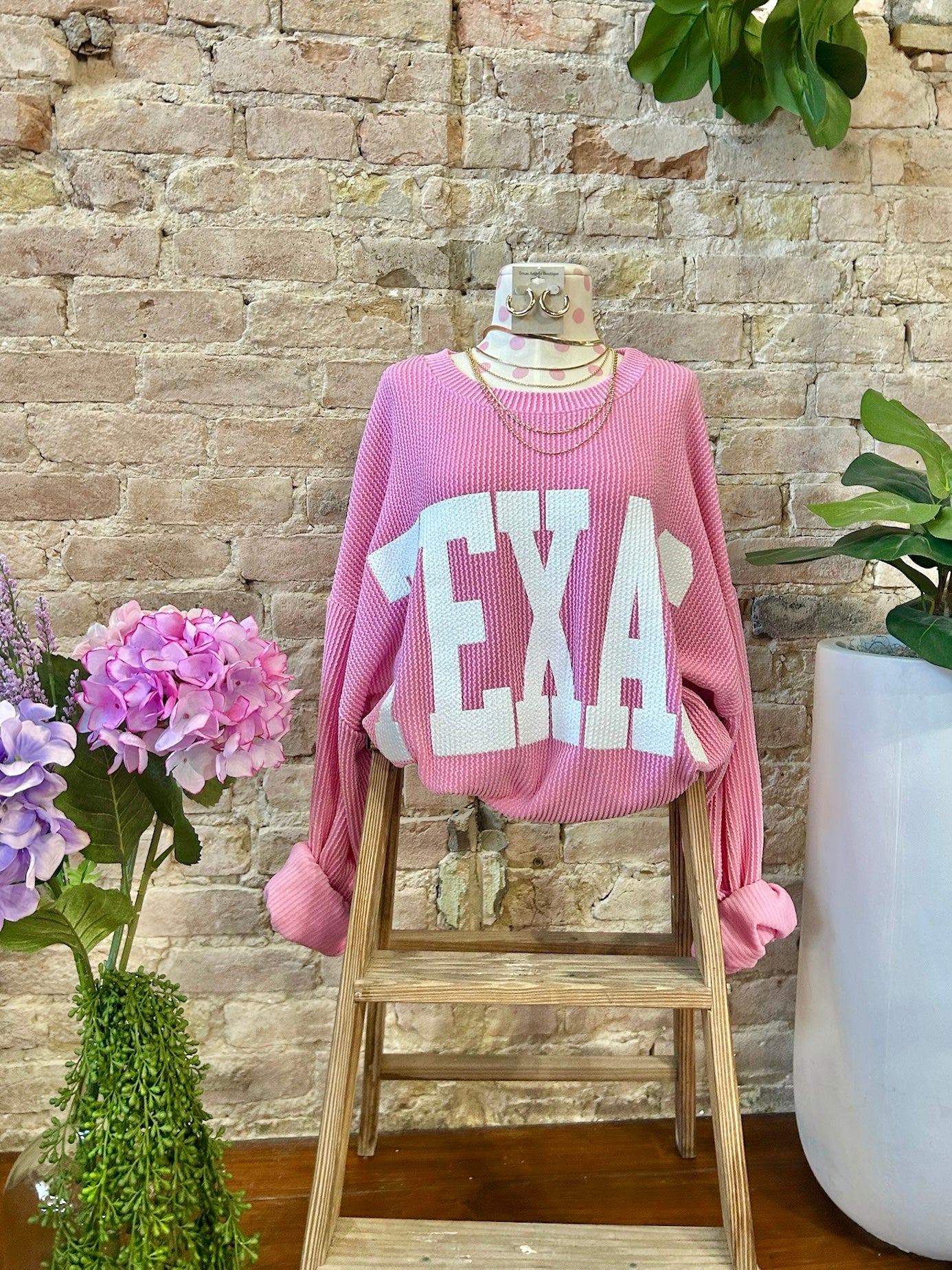 Pink Texas Pullover