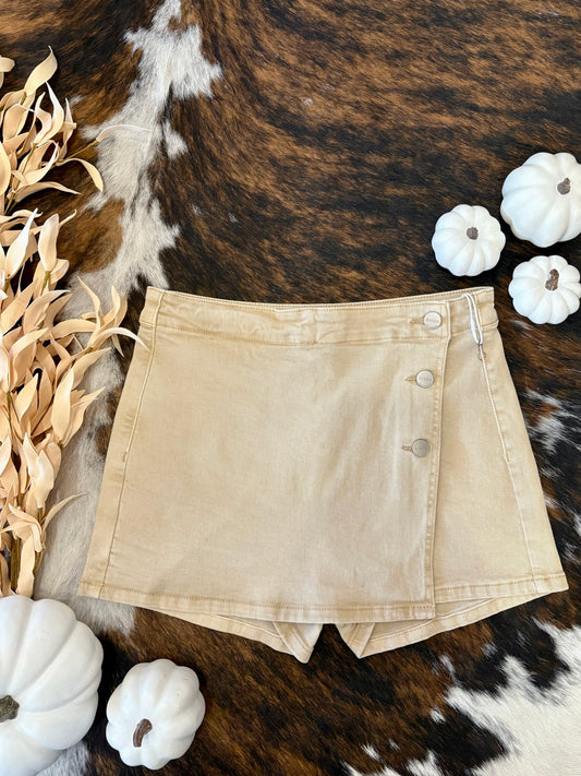 Finders Keepers Khaki Risen Skort