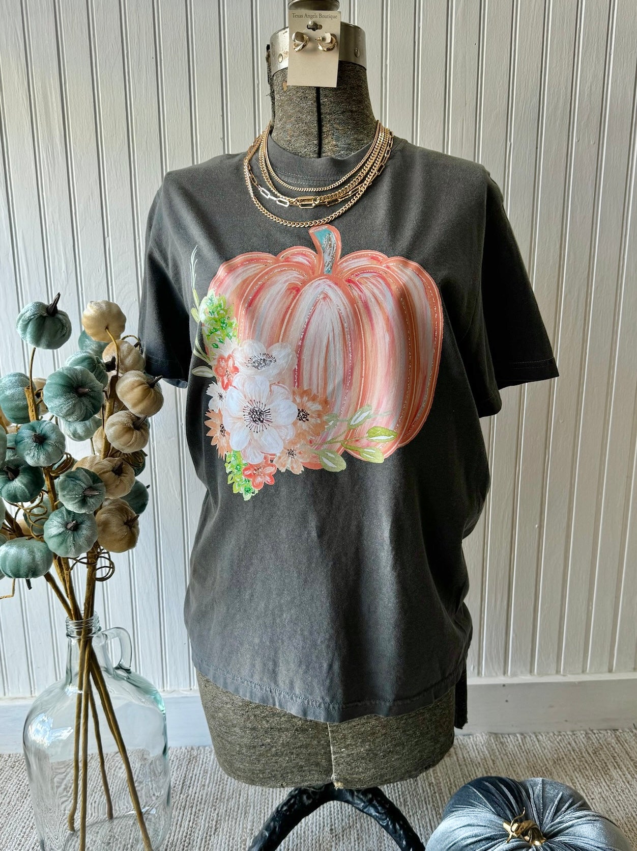 Floral Pumpkin Graphic Tee