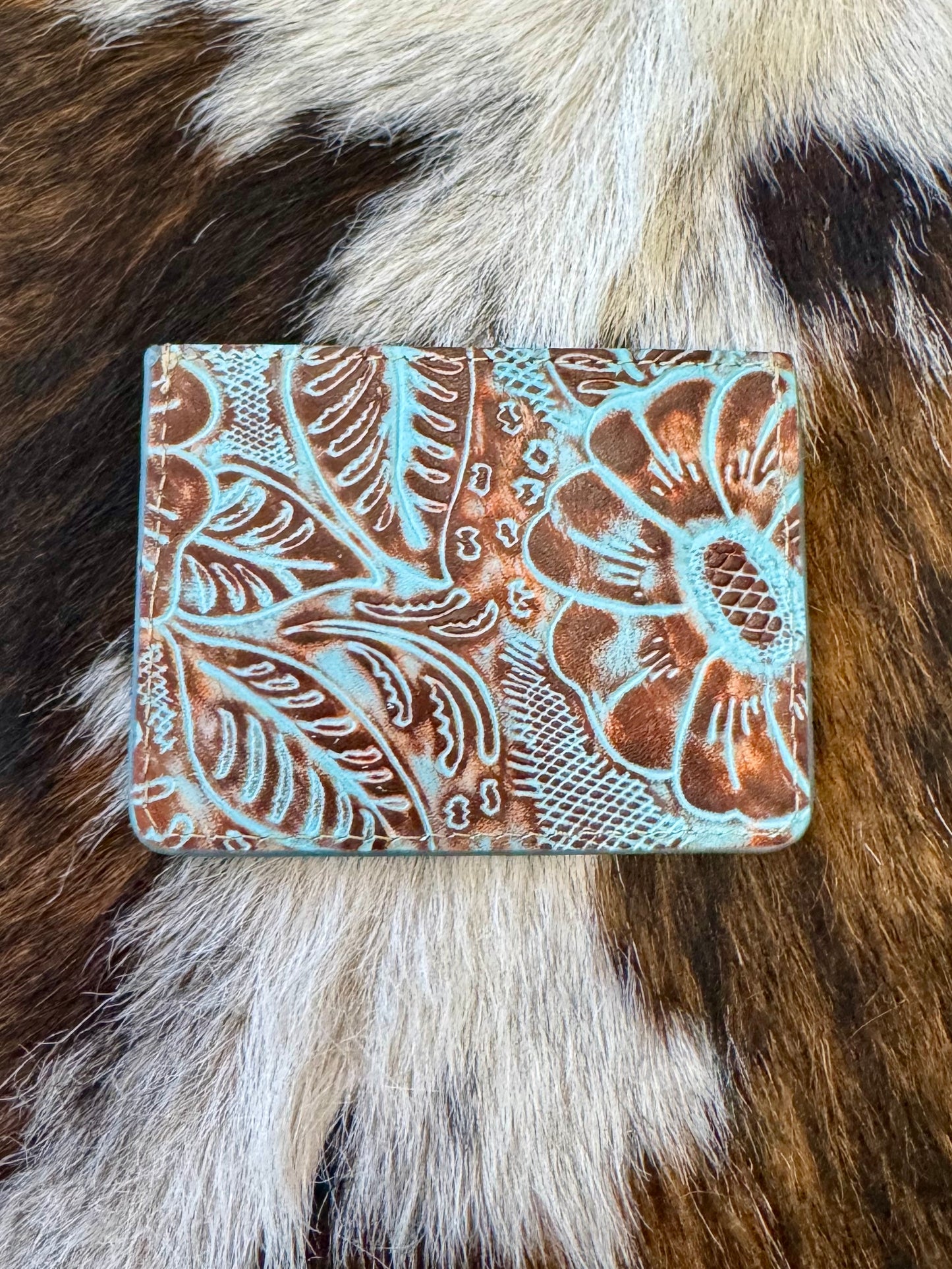 MYRA Tooled Leather Card Holder