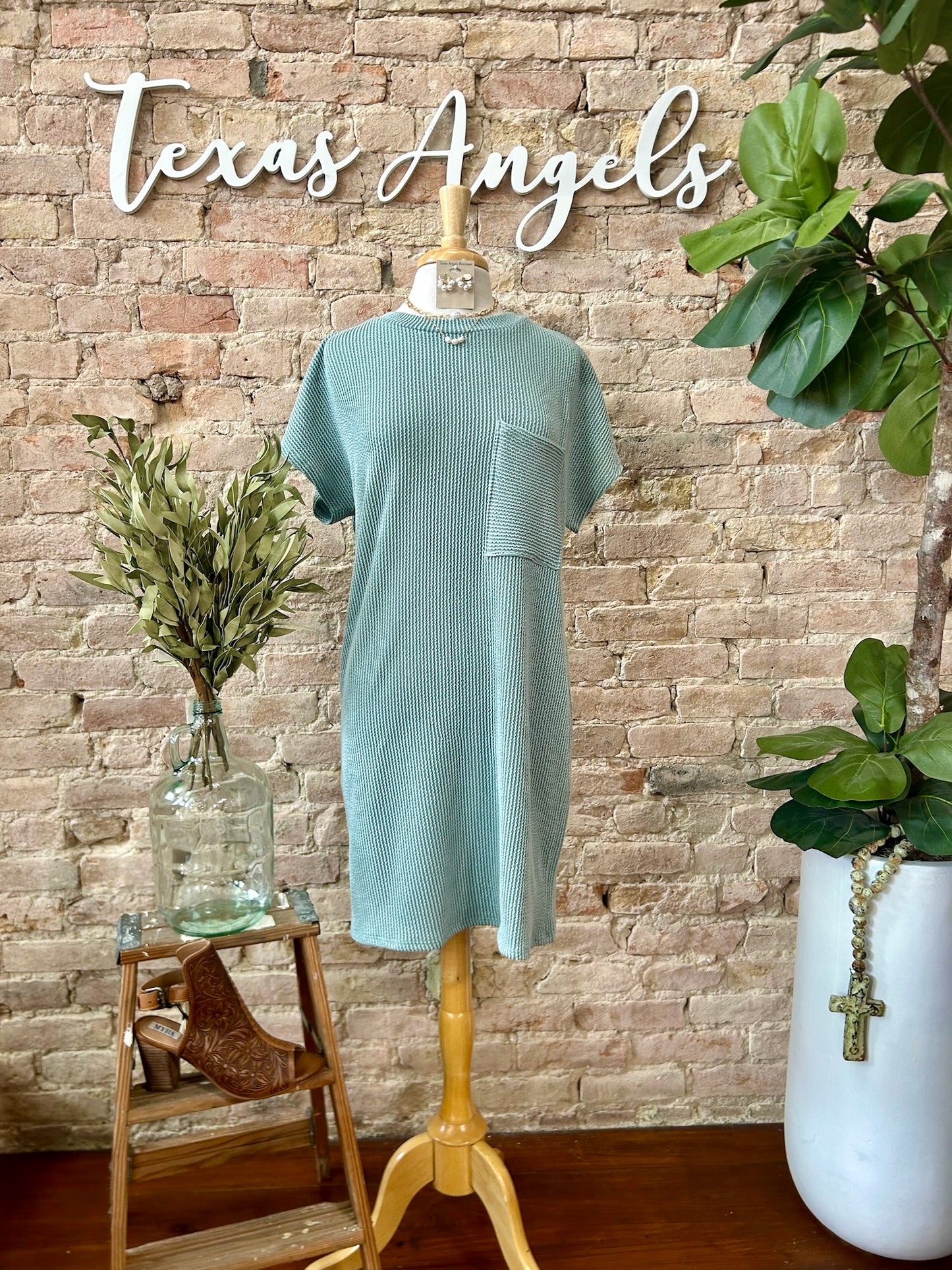 Date Night Sage Dress