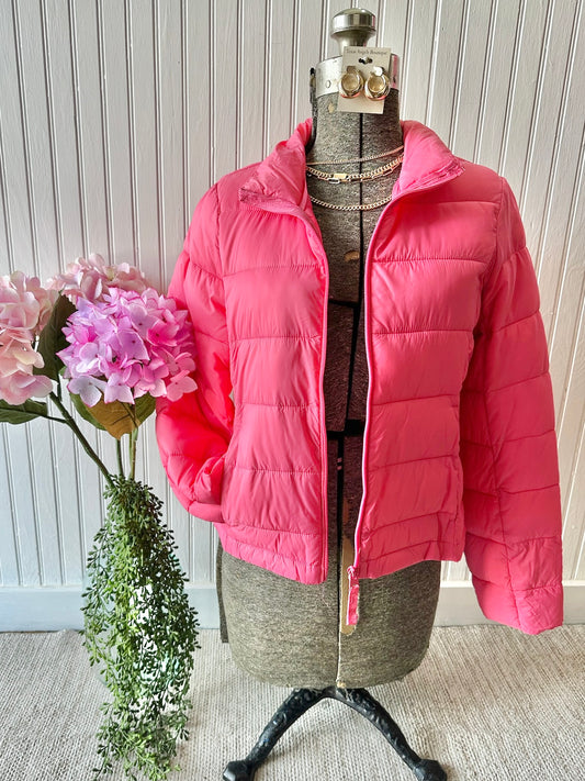 Perfect For You Pink Puffer Jacket