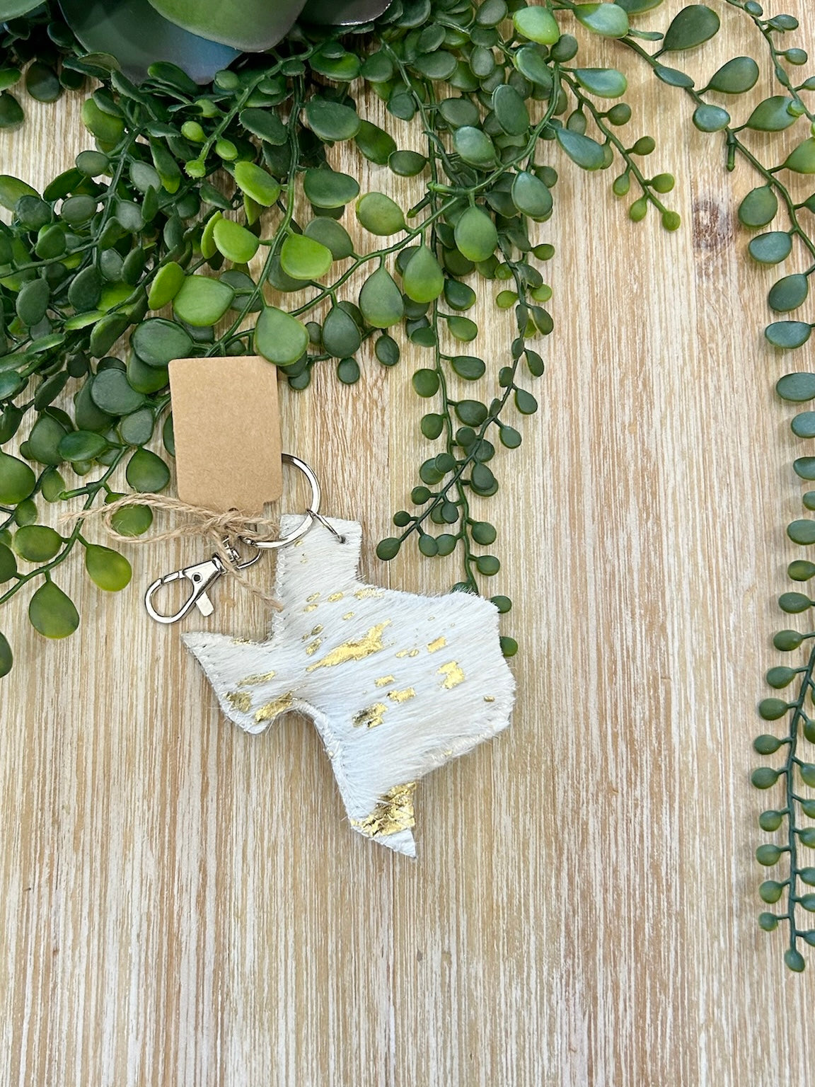 Texas Metallic Hide Key Chain