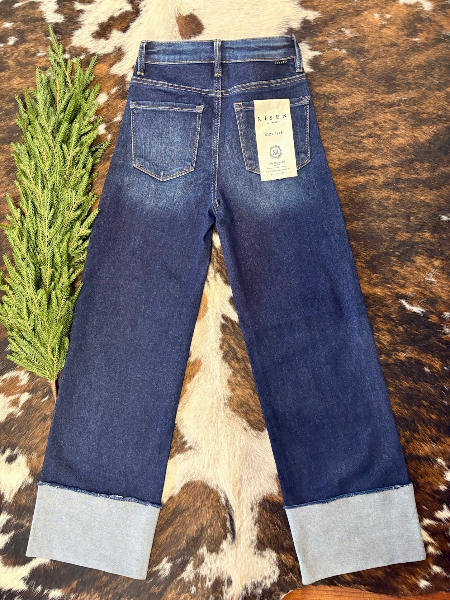 Tis Was The Night Wide Leg Risen Jeans