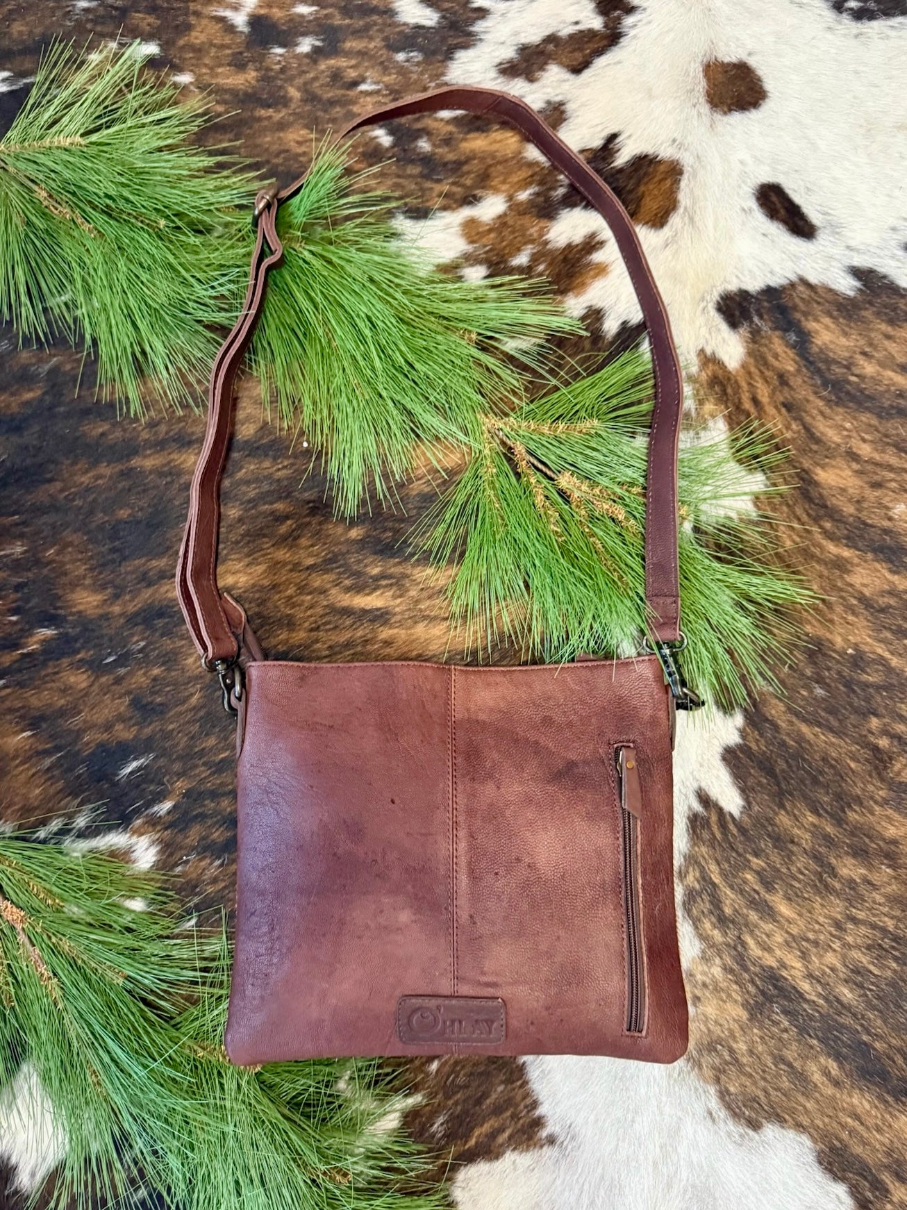 The Tessa Upcycled LV Tooled Leather Crossbody